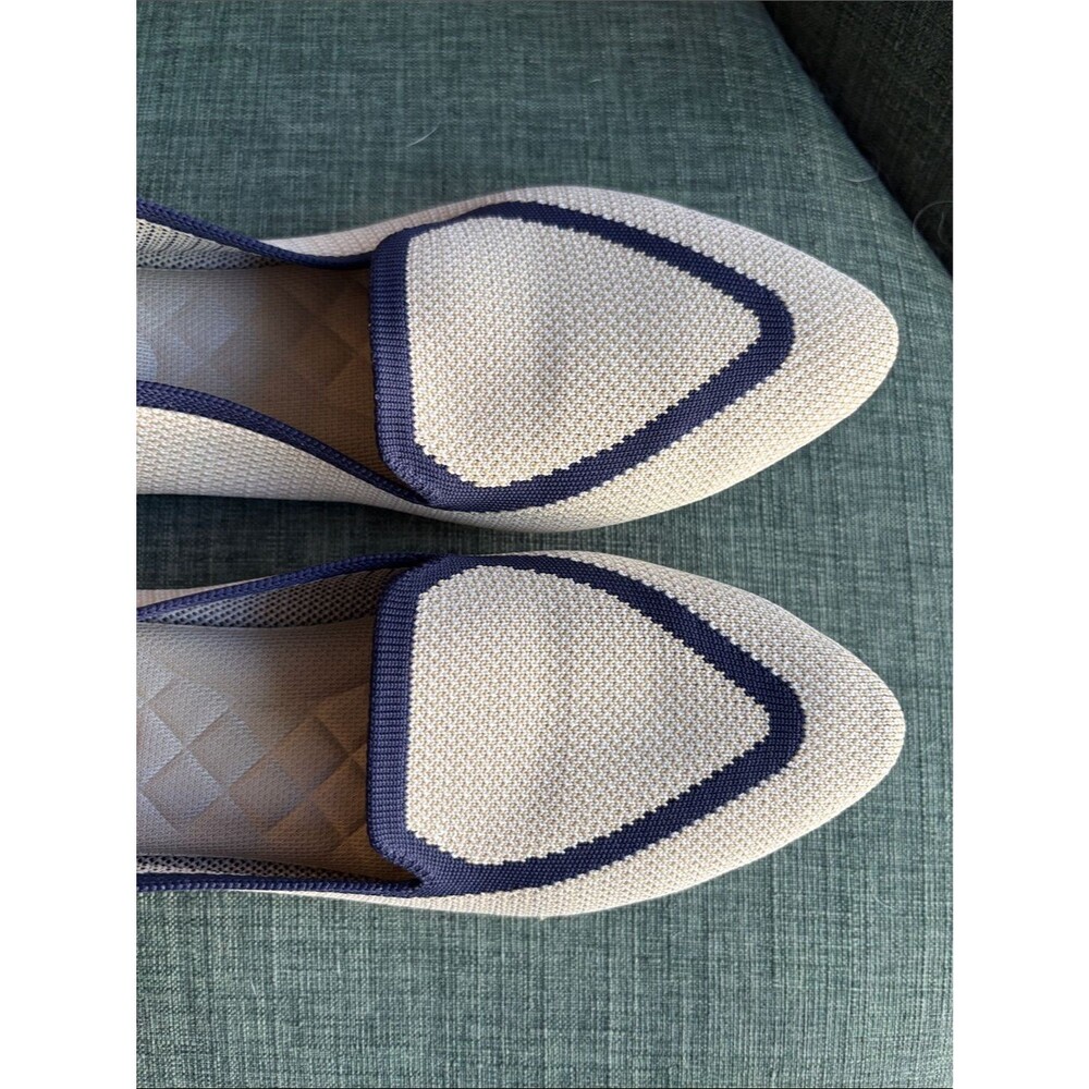 Birdies the blackbird flats loafers eggshell navy  Ballet Flats women 9.5 EUC - Picture 4 of 11